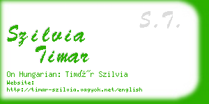 szilvia timar business card